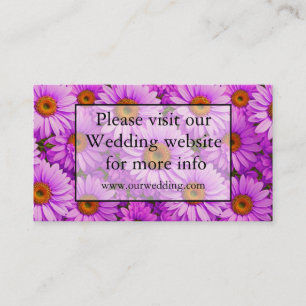 Carte D'accompagnement Bouches de tournesol à fleurs de magenta pourpre C