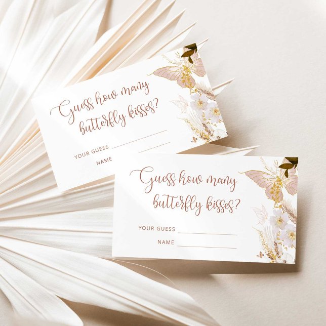 Carte D'accompagnement Bouho feuille d'or devinez combien de baisers papi (Créateur téléchargé)