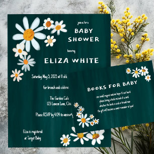 Carte D'accompagnement Bouquet Cute Daisy Baby shower personnalisé peint 