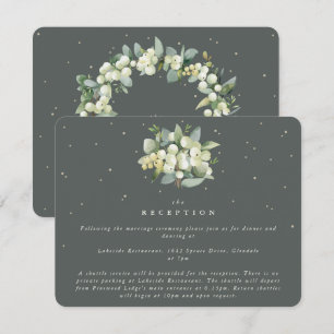 Carte D'accompagnement Bouquet de réception Gray Green Snowberry + Eucaly