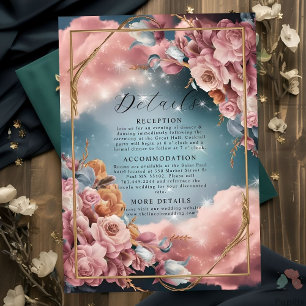 Carte D'accompagnement Bouquet Floral Fine Selection Mariage de luxe