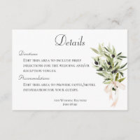 Bouquets d'olivier Détails du Mariage