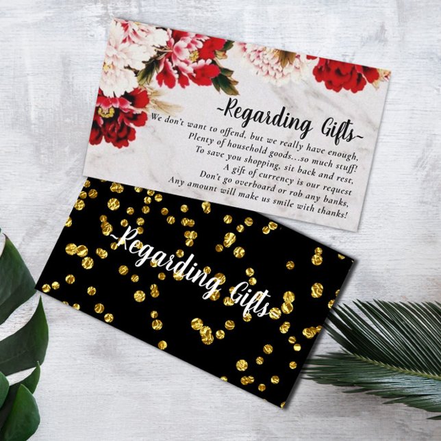 Carte D'accompagnement Bourgogne Blush Money Over Cadeaux Fonds nuptiale  (Créateur téléchargé)