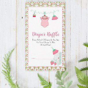 Carte D'accompagnement Bouteille De Fraise Avec Baby shower Motif