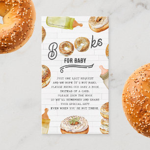 Carte D'accompagnement Bouteilles & Bagels Baby shower Brunch Demande de 