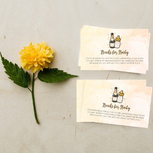 Carte D'accompagnement Bouteilles Poppin Baby showers Livres pour bébé