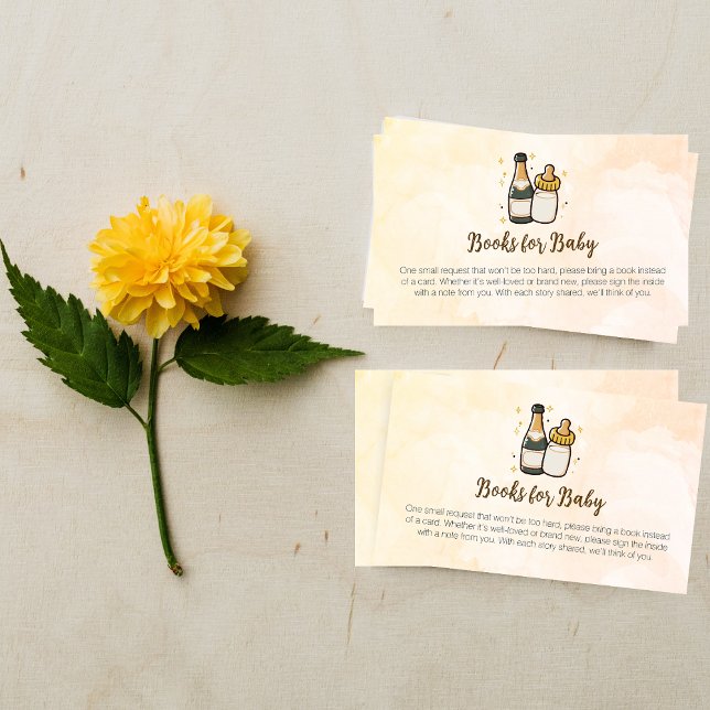 Carte D'accompagnement Bouteilles Poppin Baby showers Livres pour bébé (Créateur téléchargé)