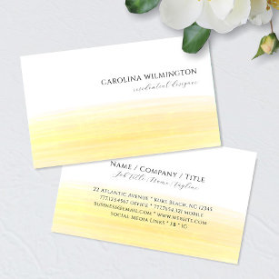 Carte D'accompagnement Boutique moderne Sunny Yellow Watercolor Business