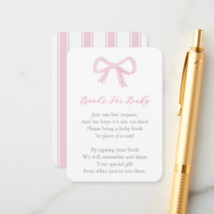 Carte D'accompagnement Bow Bow Rose Whimsical Apporte Un Baby shower De L
