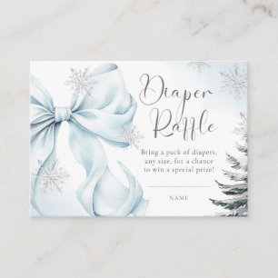 Carte D'accompagnement Bow Il fait froid dehors Baby shower Déchets Raffl