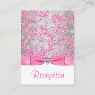 Carte D'accompagnement Bow IMPRIMÉ - Hiver Wonderland Bat mitzvah Inserti