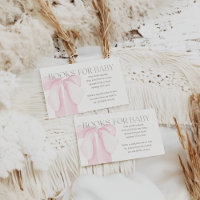 Bow minimaliste rose Baby shower fille Livres