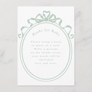 Carte D'accompagnement Bow Ribbon Antique Livres de Frame Victorien pour 