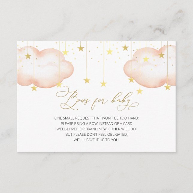 Carte D'accompagnement Bows for Baby Insert, Twinkle Twinkle Little Star (Devant)