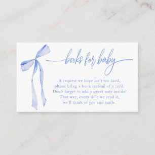 Carte D'accompagnement Bowtiful Watercolor Pastel Blue Livres Pour Bébé