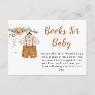 Carte D'accompagnement Boy Boho Football Books Pour Baby Baby shower