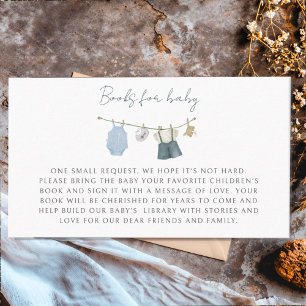 Carte D'accompagnement Boy Clothes Baby shower d'aquarelle livre pour béb