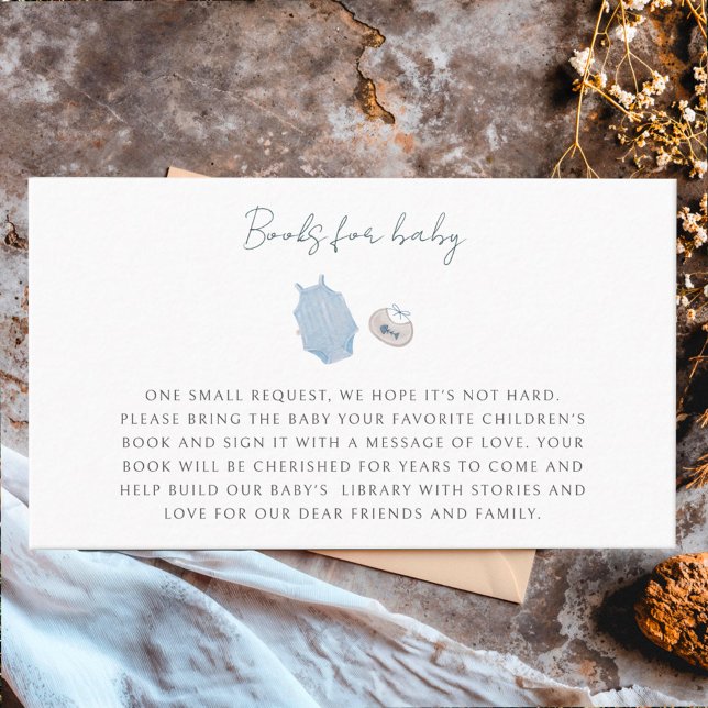 Carte D'accompagnement Boy Clothes Baby shower d'aquarelle livre pour béb (Créateur téléchargé)