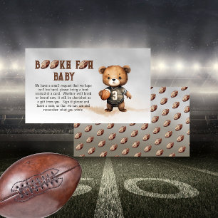 Carte D'accompagnement Boy Teddy Bear American Football Books for Baby