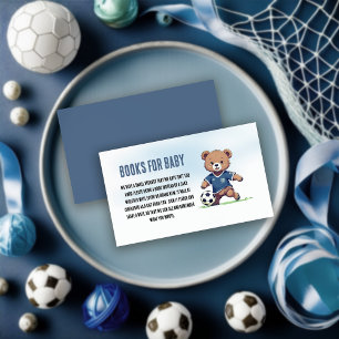 Carte D'accompagnement Boy Teddy Bear Soccer Baby showers Livres pour béb