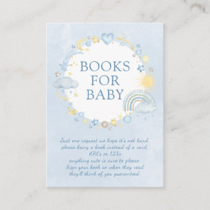 Carte D'accompagnement Boy Watercolor Rainbow Books for Baby