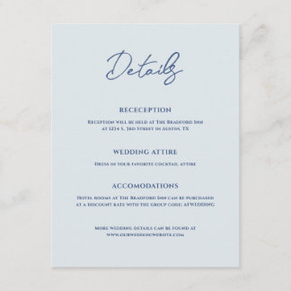 Carte D'accompagnement Bradford Mariage moderne