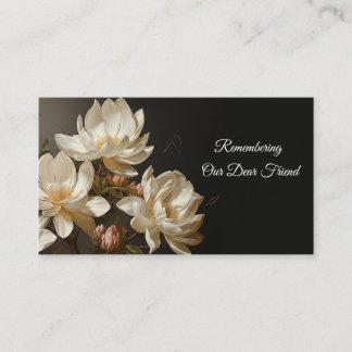Carte D'accompagnement Branche de magnolia blanche avec fleur