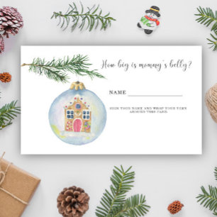 Carte D'accompagnement Branche d'hiver avec jouet Quelle taille a le vent