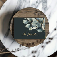 Branche Eucalyptus, boîtier mariage feuille vert