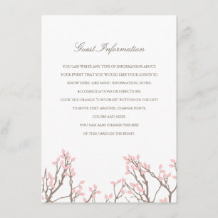 Carte D'accompagnement Branches bienheureuses Mariage Insertion