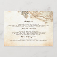 Branches de l'arbre rustique Mariage Information I