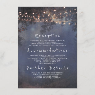 Carte D'accompagnement Branches rustiques et feux Détails du Mariage Insé