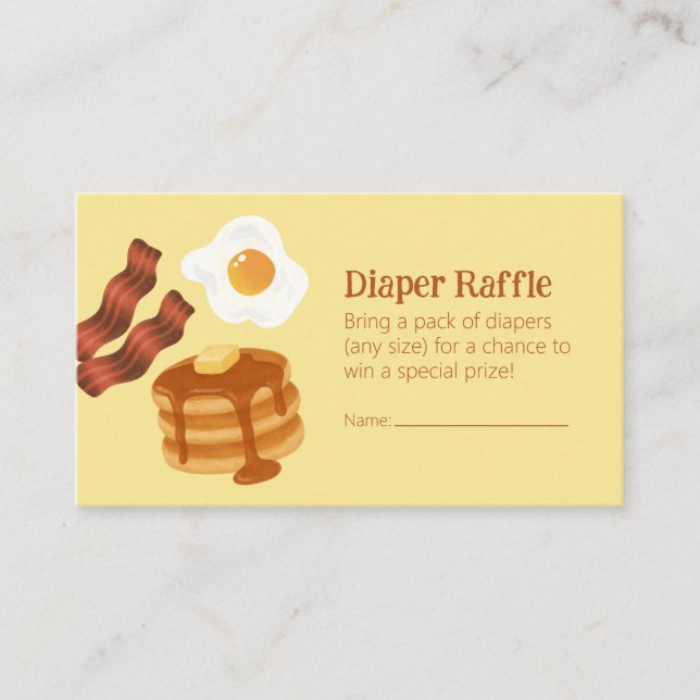 Carte D'accompagnement Breakfast Brunch Theme Diaper Raffle Ticket  (Devant)