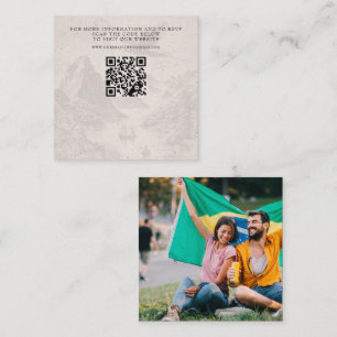 Carte D'accompagnement Brésil Mariage de passeport QR