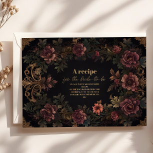 Carte D'accompagnement Bridal gothique royale victorienne florale