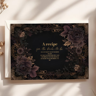 Carte D'accompagnement Bride gothique royale victorienne