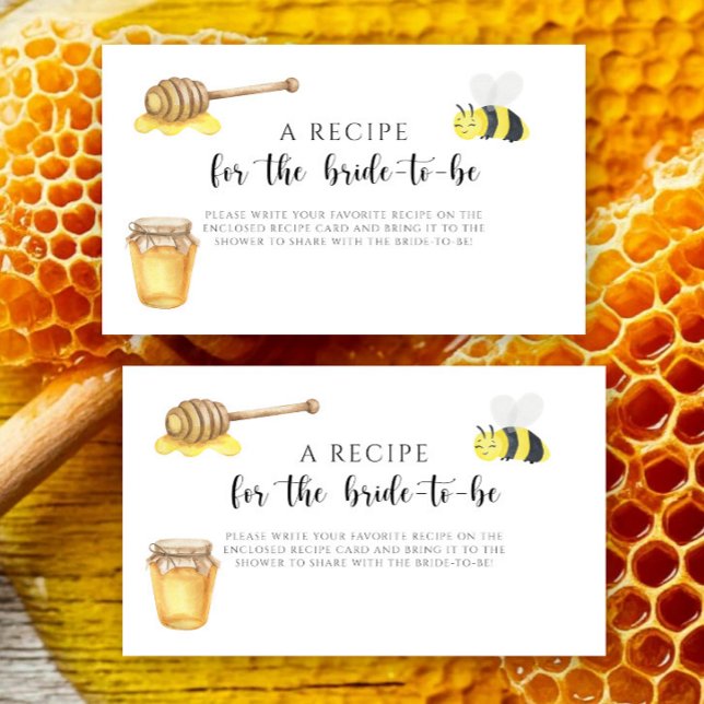 Carte D'accompagnement Bride to Bee - Recette pour la future mariée (Créateur téléchargé)
