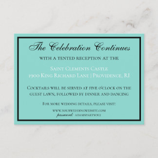 Carte D'accompagnement Bride & Wedding Suite Réception Moderne