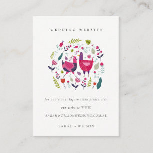 Carte D'accompagnement Bright Folk Farm Floral Inséparables site Mariage