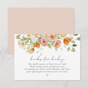 Carte D'accompagnement Bright Pastel Floral Girl Douche Livres pour bébé