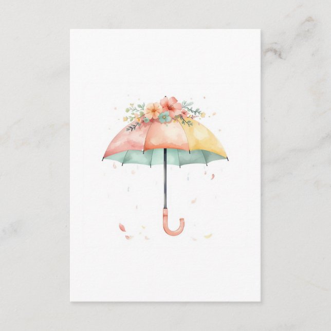 Carte D'accompagnement Bring a Book Floral Umbrella Baby Sprinkle Insert (Devant)