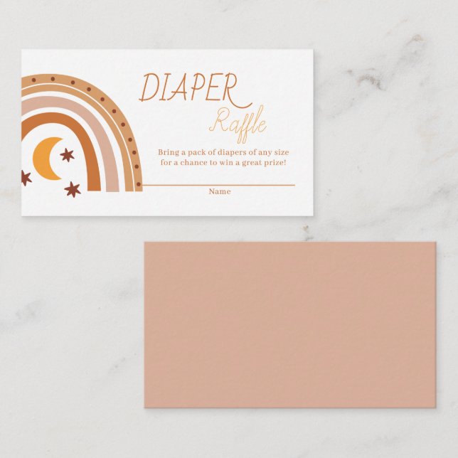 Carte D'accompagnement Broche à couches arc-en-ciel Boho moderne (Devant / Derrière)