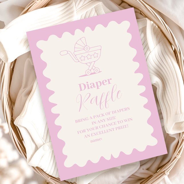 Carte D'accompagnement Broche rétro Croquis Diapper Dodle Raffle (Créateur téléchargé)