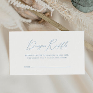 Carte D'accompagnement Brochure à Baby shower bleu blanc