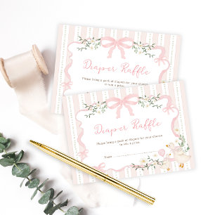 Carte D'accompagnement Brochure à bec d'oie soie de poitrine rose preppy