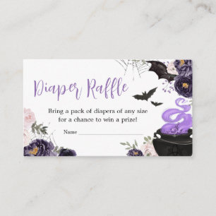 Carte D'accompagnement Brochure à café Halloween gothique Floral Raffle