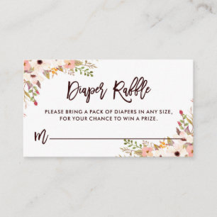 Carte D'accompagnement Brochure à papier blanc à fleurs de Bohême