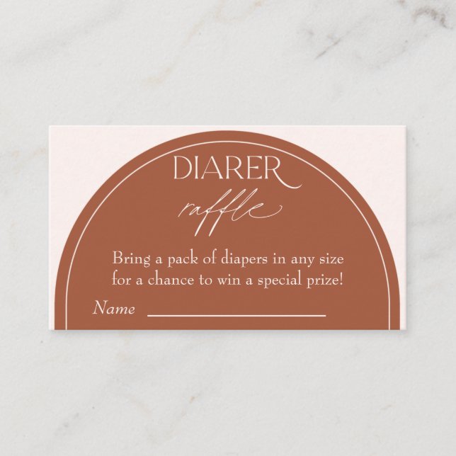 Carte D'accompagnement Brochure Baby shower Boho (Devant)