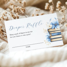 Brochure bleu Baby shower de couches