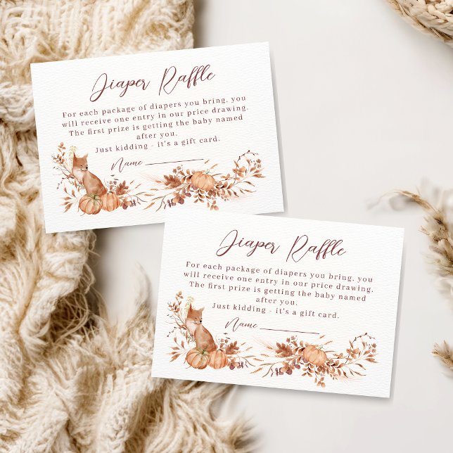 Carte D'accompagnement Brochure Citrouille Neutre Fox Woodland (Créateur téléchargé)